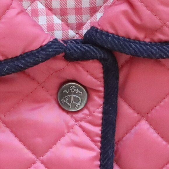 Brooks Brothers Pink Quilted Collared Water Repellant Jacket Size Small S - Picture 8 of 11